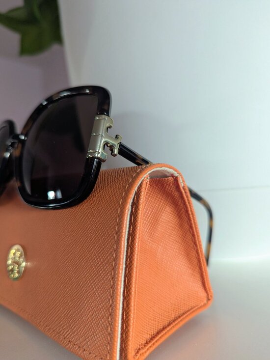 Tory Burch TY 9063U Havana Tortoise Sunglasses - CBK Core / Jackie O Bug-Eye main image 11